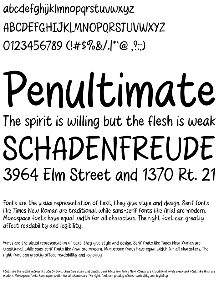 Image descriptive du font